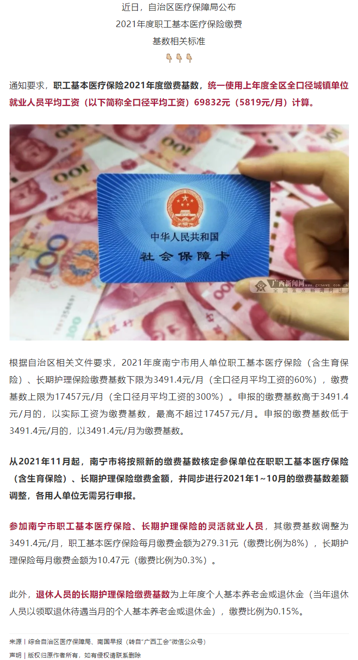 明確了！廣西2021年度醫保繳費基數調整.png