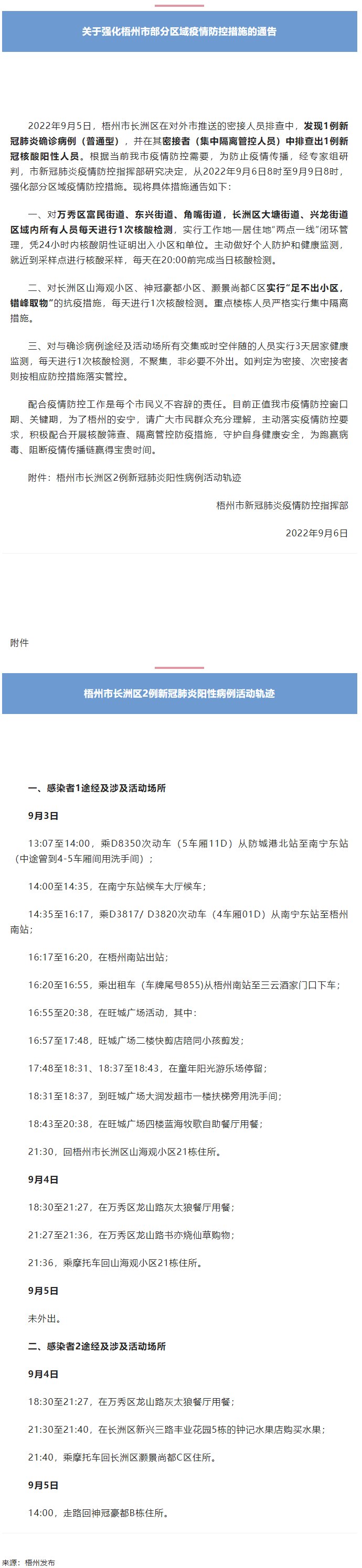 關(guān)于強(qiáng)化梧州市部分區(qū)域疫情防控措施的通告丨附2例新冠肺炎陽性病例活動(dòng)軌跡.png